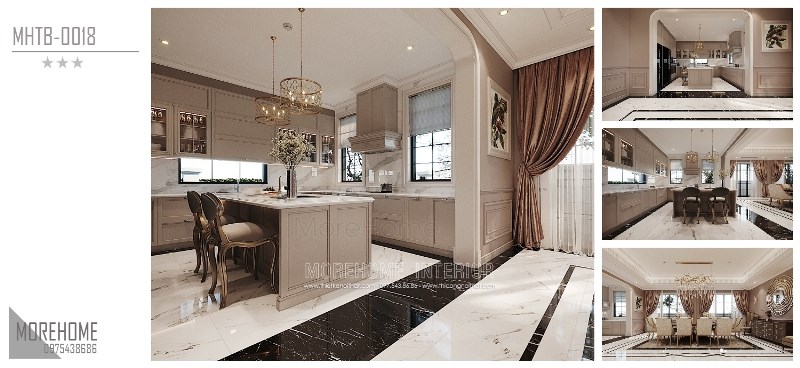 TỦ BẾP BIỆT THỰ VINHOMES