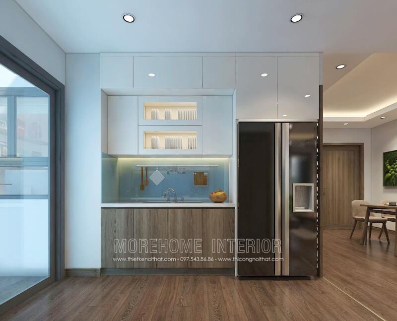 Thiết kế nội thất tủ bếp âm tường đầy ấn tượng cho không gian nhà nhỏ Tủ bếp đẹp, sang trọng và đẳng cấp