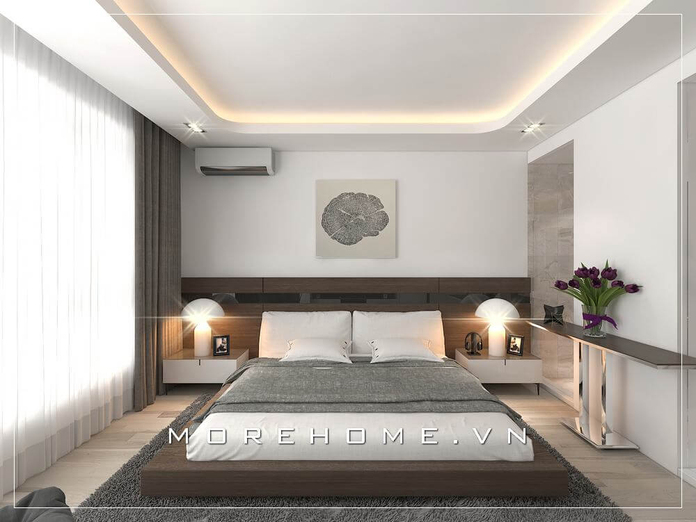 Giường ngủ chung cư gỗ công nghiệp Giường ngủ chung cư gỗ công nghiệp