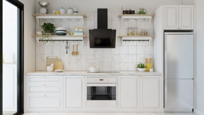 Tủ bếp gỗ hiện đại với lối thiết kế không quá cầu kỳ, tăng độ thoáng mà lại vô cùng độc đáo, tạo niềm cảm hứng cho những người nội trợ mang lại những bữa cơm ngon miệng cho những người thân yêu của mình Tủ bếp màu trắng, tủ bếp màu nâu đẹp