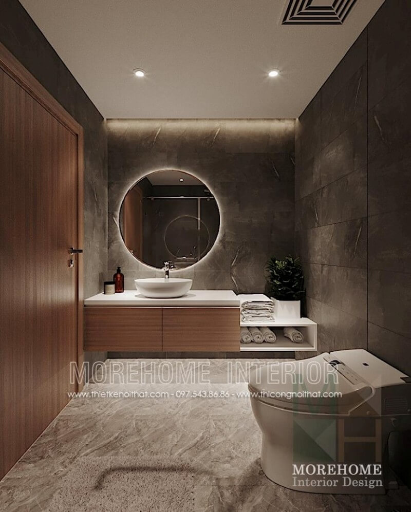 Mẫu thiết kế nội thất phòng tắm chung cư sang trọng và hiện đại Bố trí nội thất chung cư