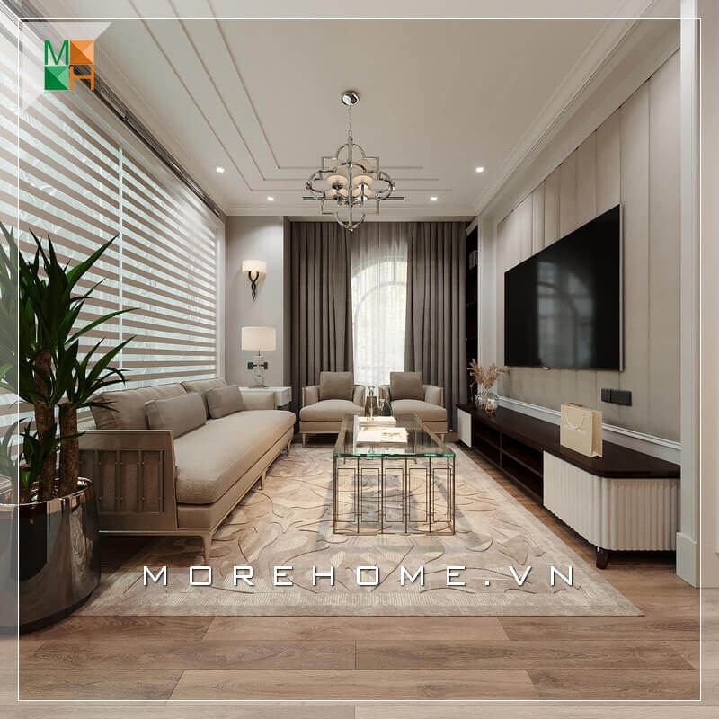Bộ ghế sofa bọc nỉ màu kem sữa cũng là lựa chọn thông minh cho ngôi nhà, để tôn lên hết vẻ sang trọng của ngôi nhà thì vẫn không thể bỏ qua cái bàn kính hiện đại và đẳng cấp.Tất cả đều hài hòa và tạo nên một kiệt tác hoàn mỹ nhất.