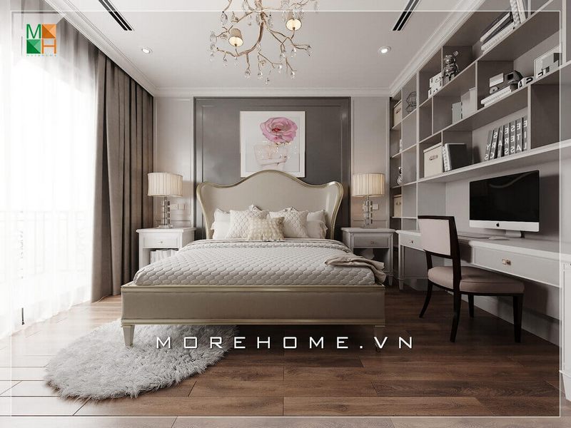 Mê mẩn với mẫu thiết kế phòng ngủ tân cổ điển đẹp, sang trọng cho chung cư, nhà phố, biệt thự.