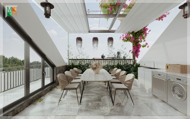 Với mẫu thiết kế phòng ăn này sẽ mang đến cho bạn và gia đình những giờ phút thưởng thức những bữa cơm thật chill